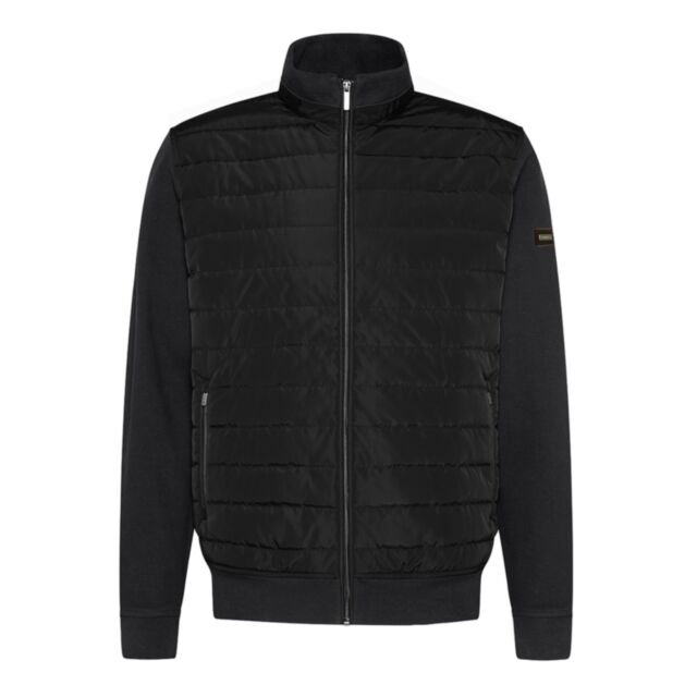 Bugatti Knitted Hybrid Jacket Dark Grey