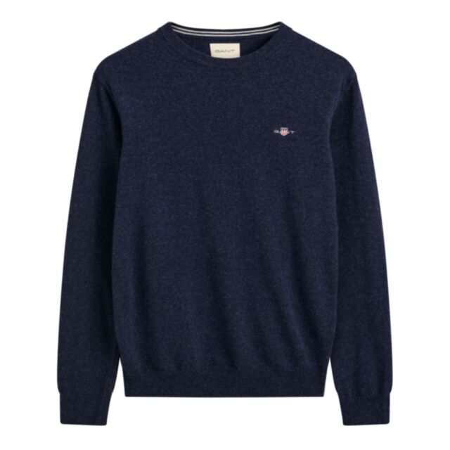 Gant Superfine Labmswool C-Neck Dark Navy