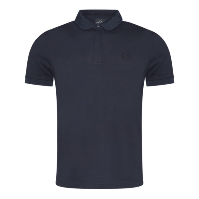 Armani Exchange Logo Polo Shirt Navy