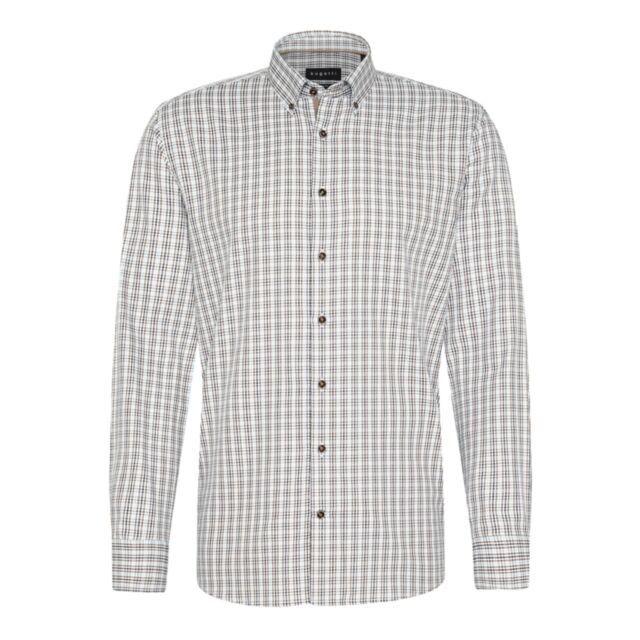 Bugatti Casual Printed Shirt In Cognac