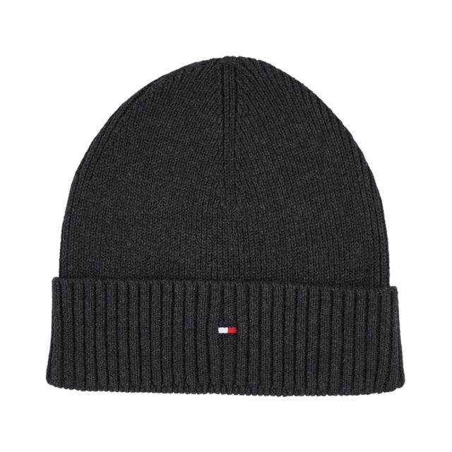 Tommy Hilfiger Flag Beanie Charcoal Grey