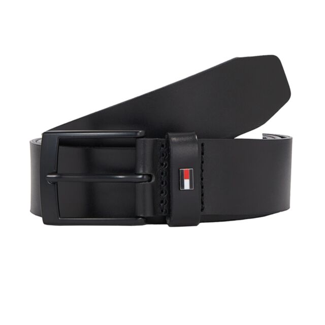 Tommy Hilfiger Adan Leather Belt in Blac