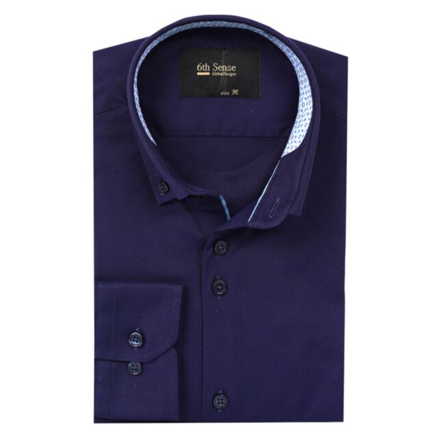 6Th Sense BD Solid Twill Shirt Navy