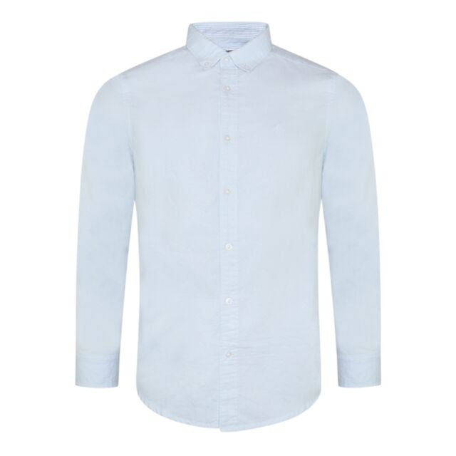 Ted Smith Bond Oxford Shirt In Light Blue