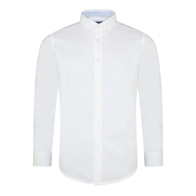 Ted Smith Bond Oxford Shirt White