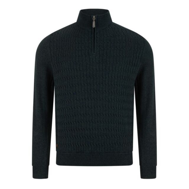 6Th Sense Diego 1/4 Zip Knit Pine