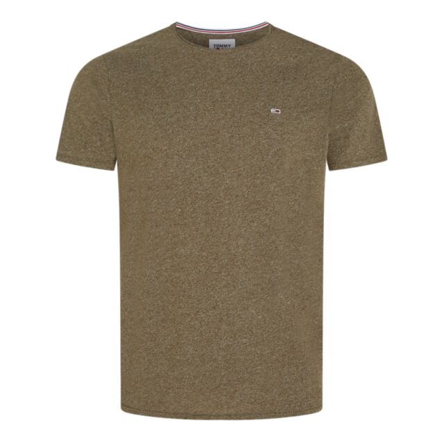 Tommy Jeans Slim Jaspe Crew T-Shirt Olive