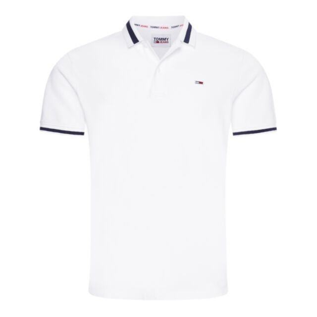 Tommy Jeans Tipped Polo Shirt White