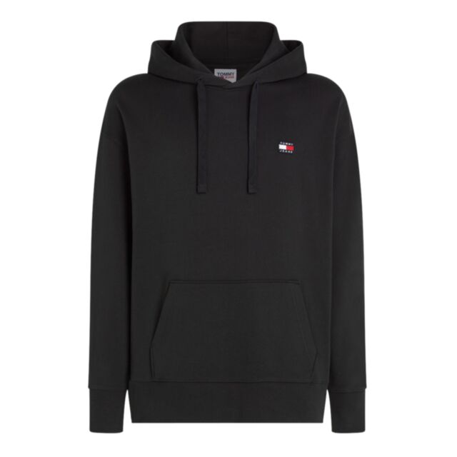 Tommy Jeans RLX Fit Badge Hoodie Black