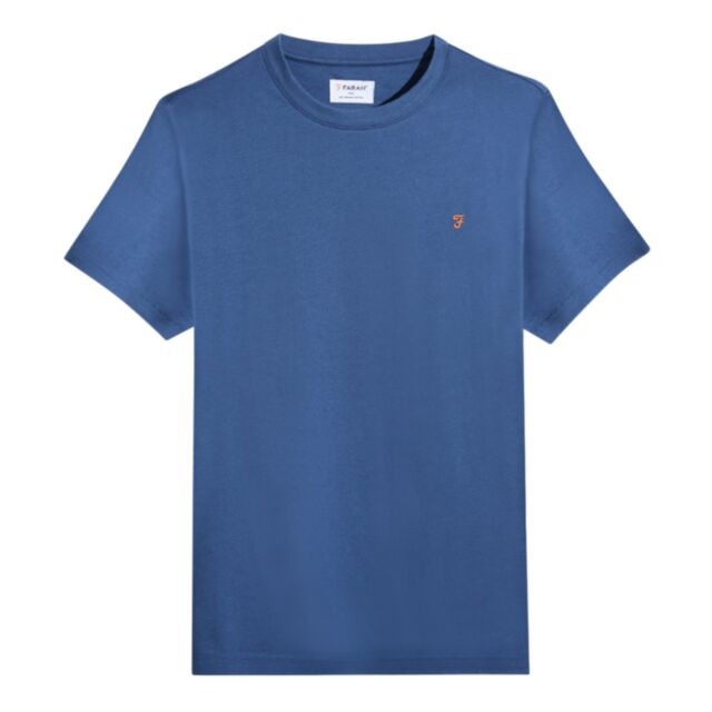 Farah Danny Reg SS T-Shirt Steel Blue