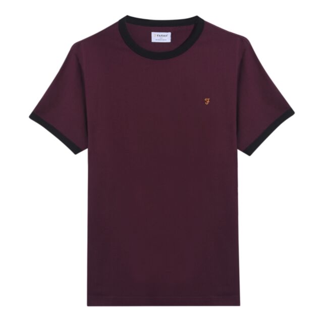 Farah Groves Ringer T-Shirt Farah Red