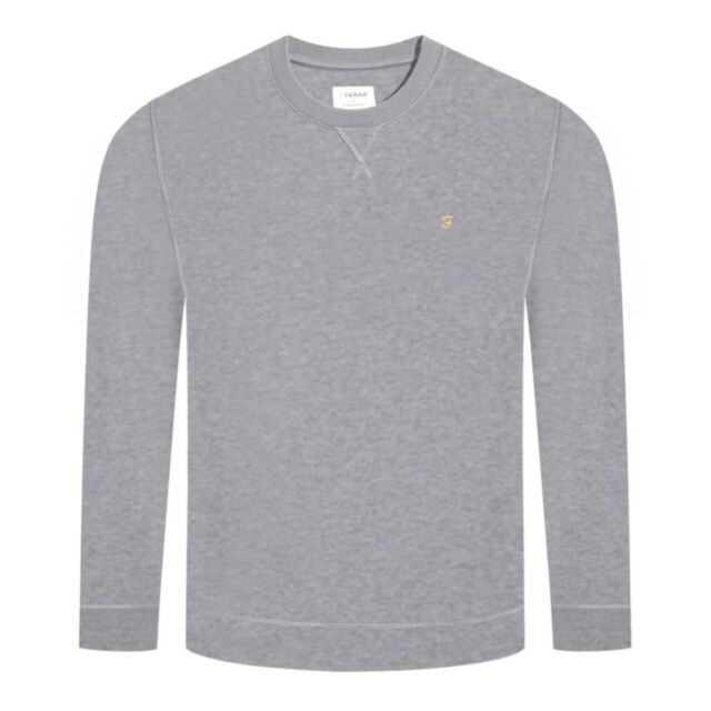 Farah Tim New Crew Sweater Light Grey
