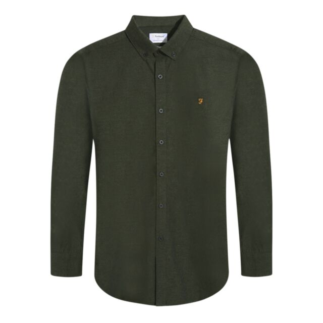 Farah Steen LS Shirt Evergreen Marl