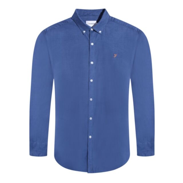 Farah Fontella Cord Shirt In Steel Blue