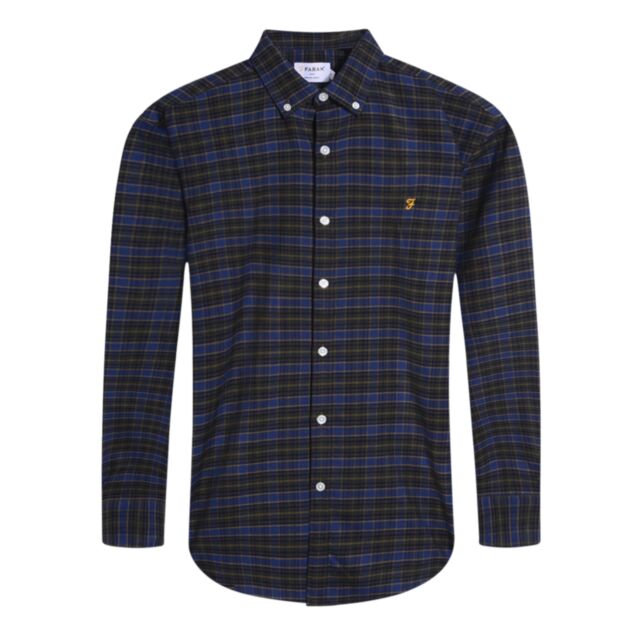 Farah Fraser Check LS BD Shirt Evergreen