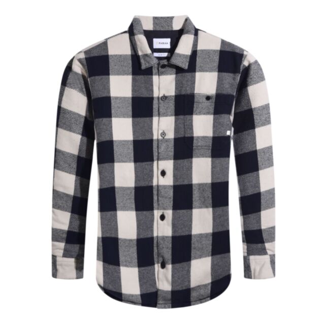Farah Bergamo Wadded Overshirt Fog
