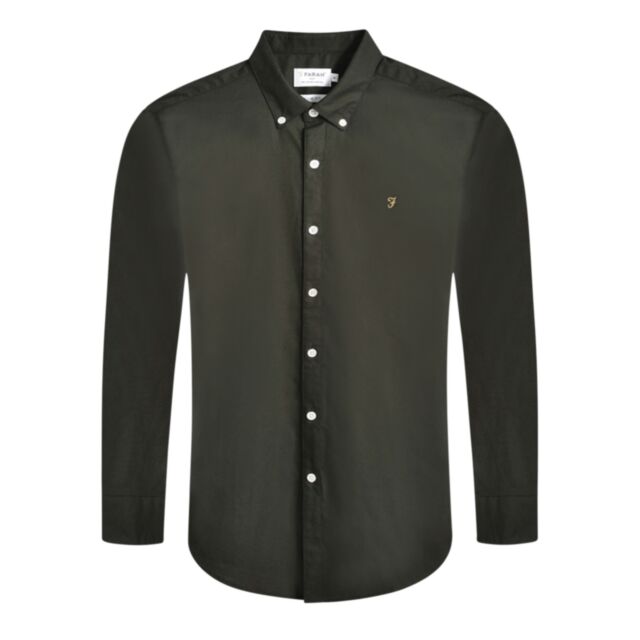 Farah Brewer LS Shirt In Evergreen
