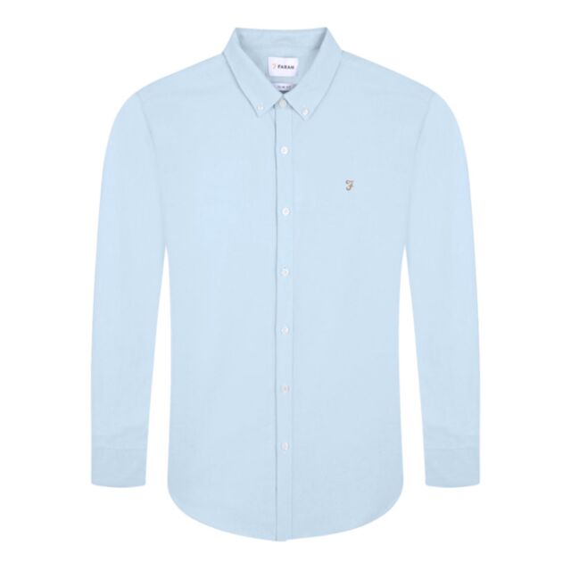 Farah Brewer LS Shirt In Sky Blue