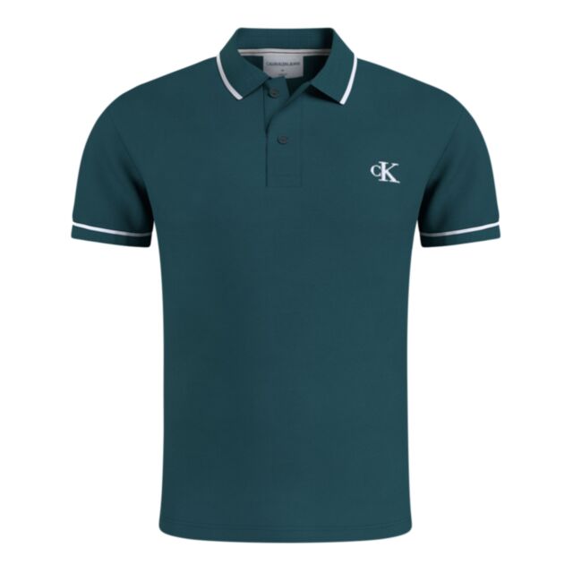 Calvin Klein Tipping Slim Polo Atlantic Deep Green