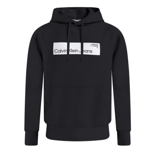 Calvin Klein Hyper Real Box Logo Hood Black