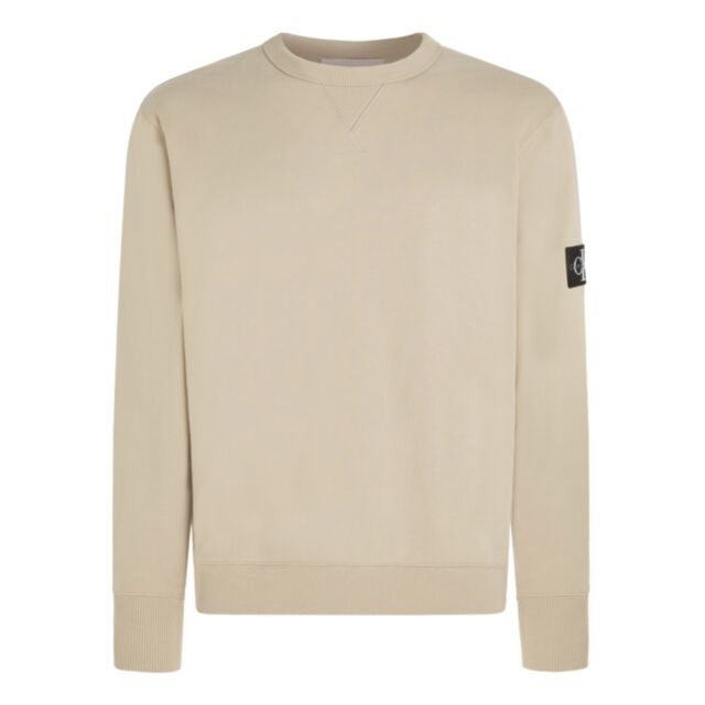 Calvin Klein Badge Crew Neck Taupe