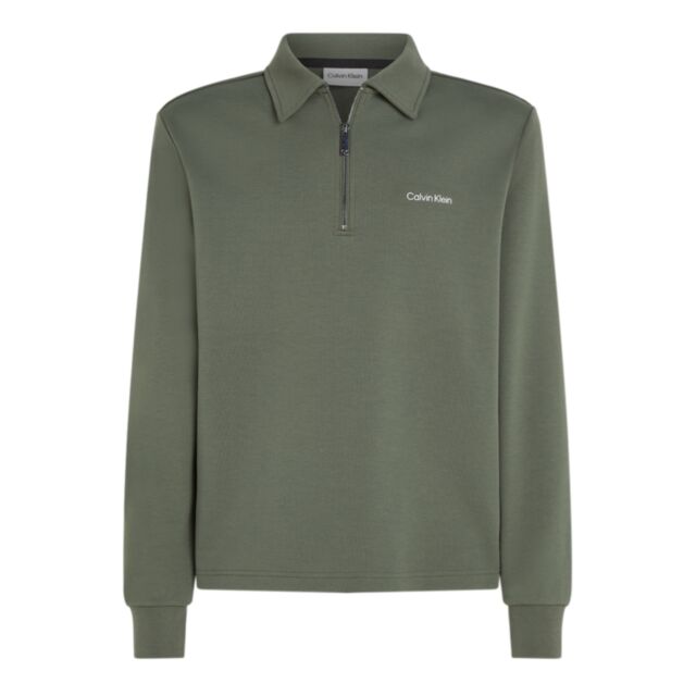 Calvin Klein Logo Repreve Half Zip Thyme
