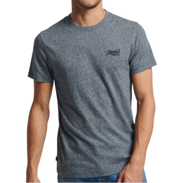 Superdry Vintage Logo Emb Tee Frosted Navy