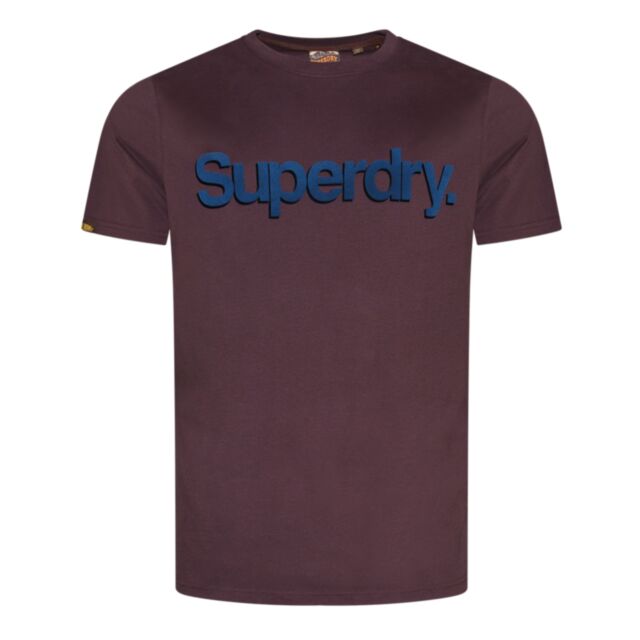 Superdry Core Logo T-Shirt Burgundy