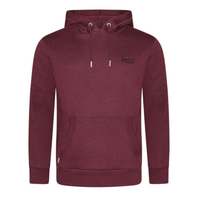 Superdry Ess Logo Hoodie Burgundy