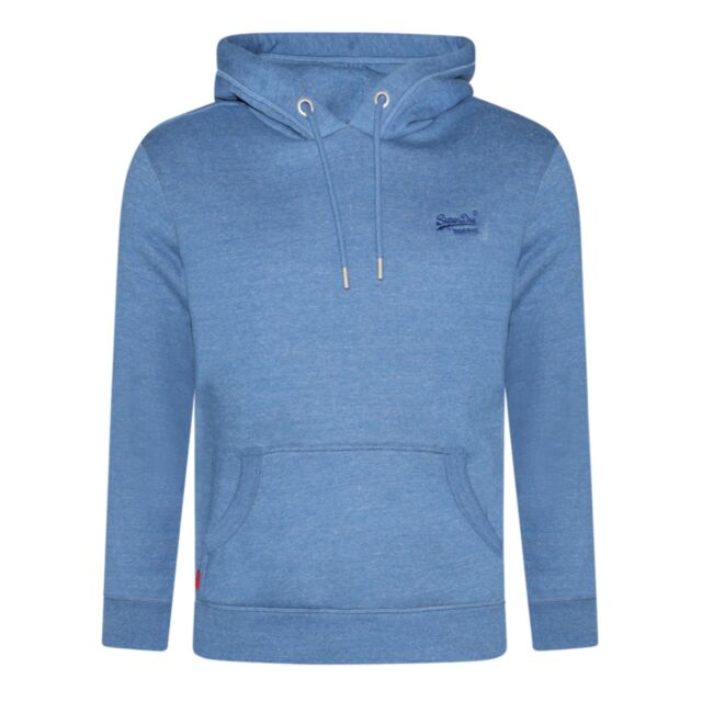 Superdry Ess Logo Hoodie Blue Marl