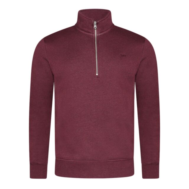 Superdry ESS Half Zip Sweater Burgundy