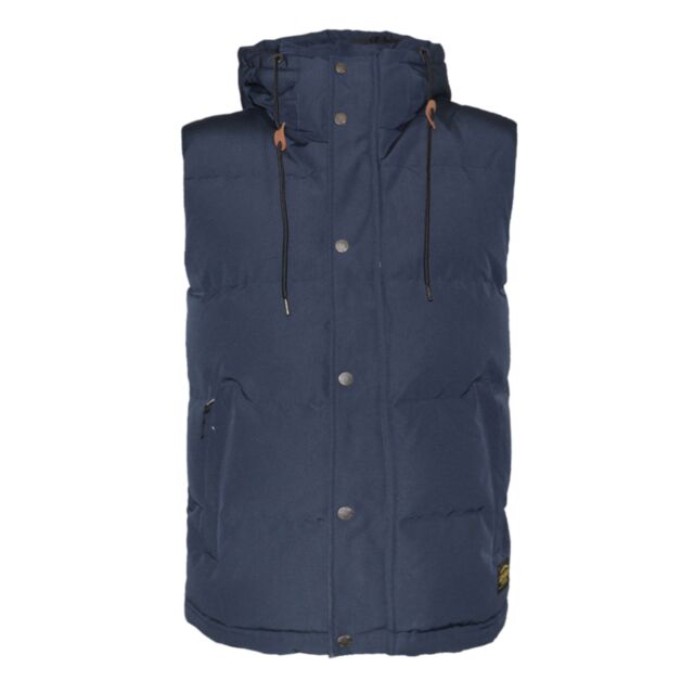 Superdry Everest Hooded Gilet Navy