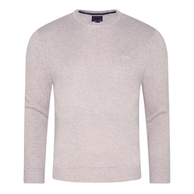 Superdry Ess Slim Fit Crew Nk Knit Brown