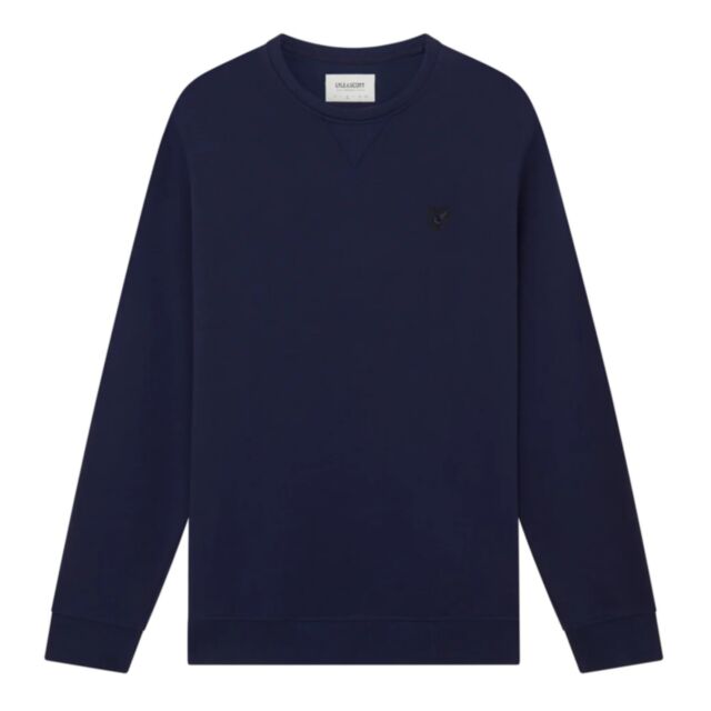 Lyle & Scott Tonal Eagle Crew Dark Navy