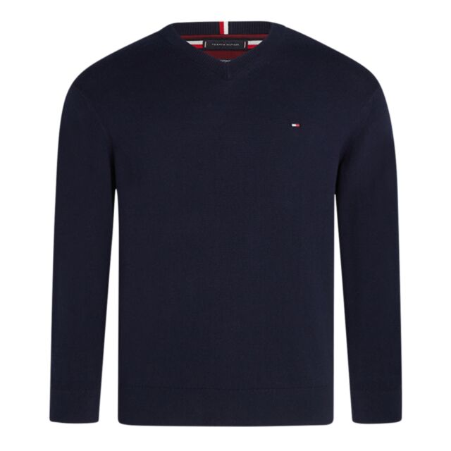 Tommy Hilfiger Pima Ctn Cashmere V-Nk Navy