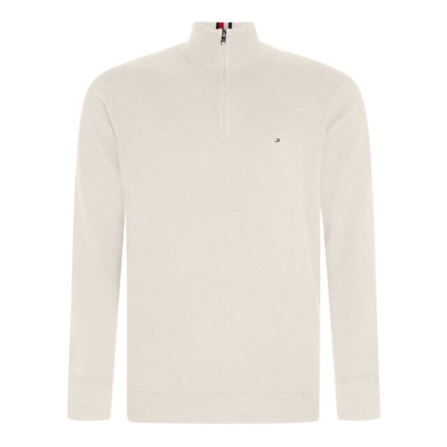 Tommy Hilfiger Pima Org Ctn Cashmere Mock White