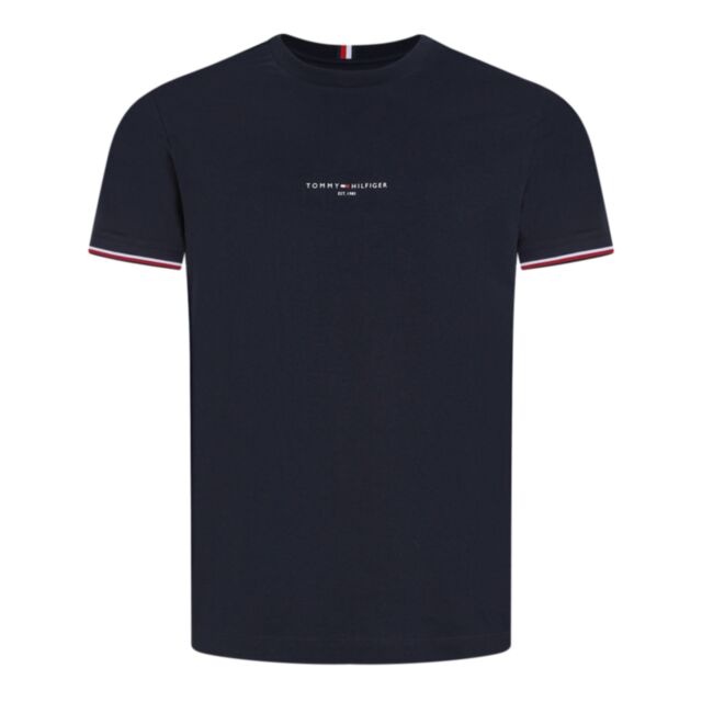 Tommy Hilfiger Logo Tipped T-Shirt Navy
