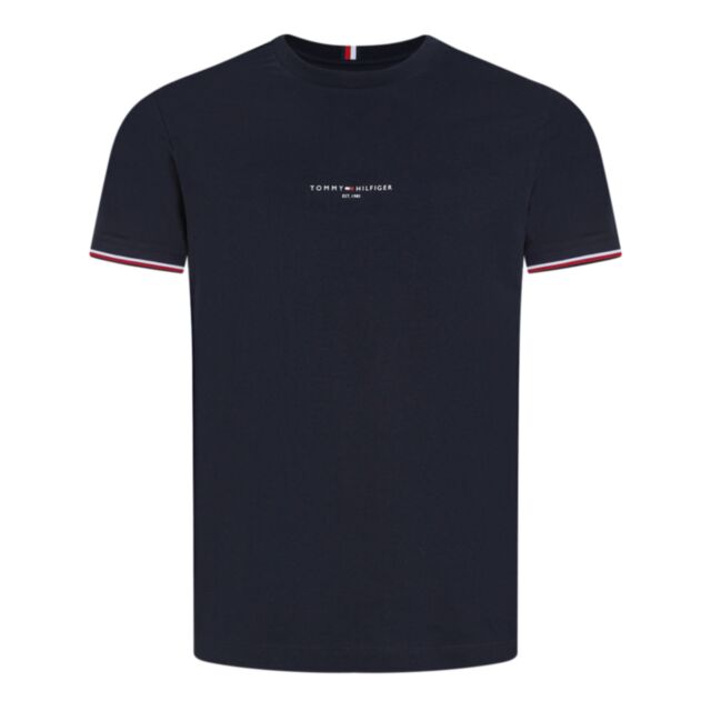 Tommy Hilfiger Logo Tipped T-Shirt Navy