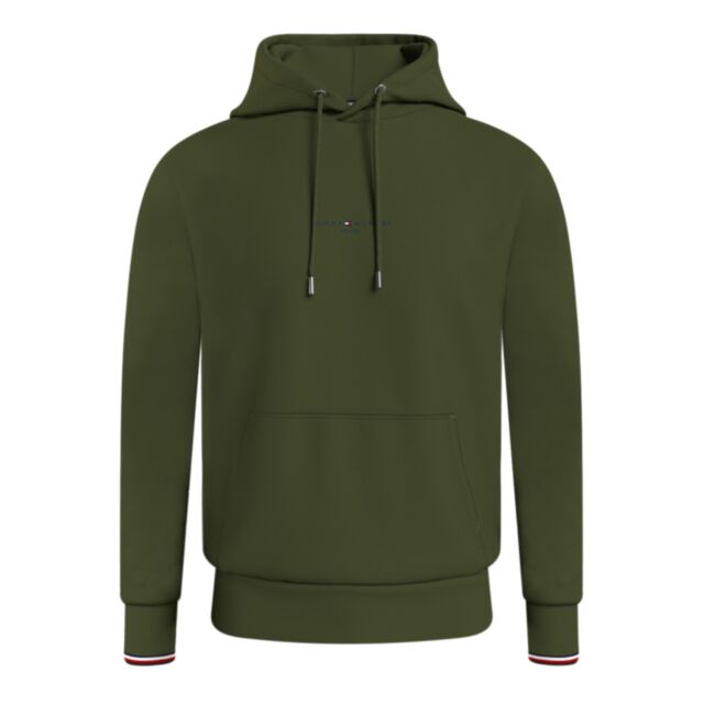 Tommy Hilfiger Logo Tipped Hoodie Green