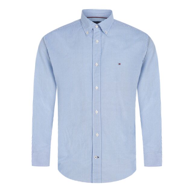 Tommy Hilfiger Nat Soft Flex Print Shirt Blue
