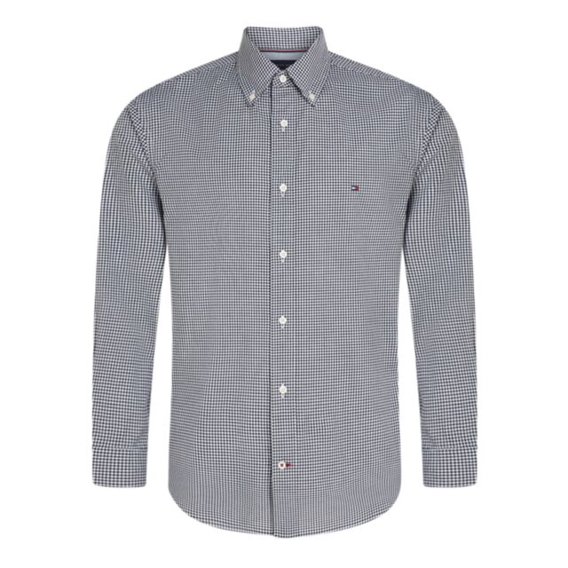 Tommy Hilfiger Soft Flex Gingham Shirt Navy
