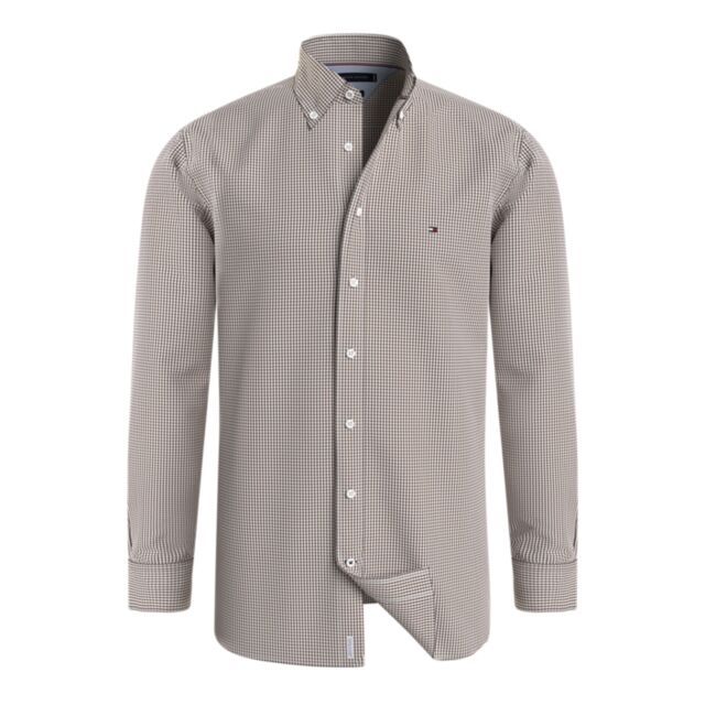 Tommy Hilfiger Soft Flex Gingham Shirt White Red