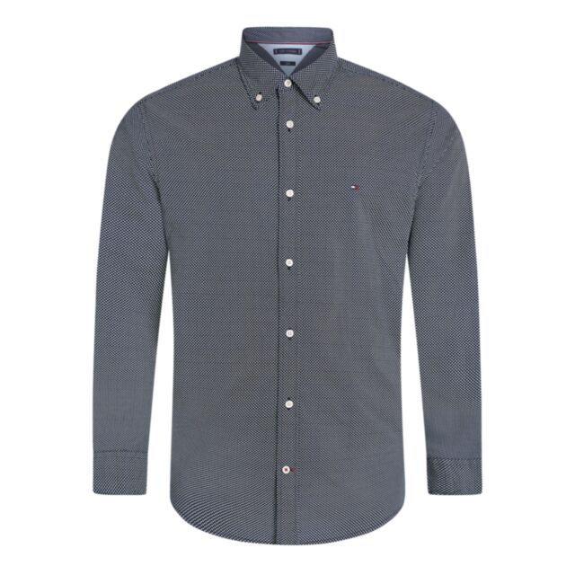 Tommy Hilfiger Soft Flex Print Shirt Navy