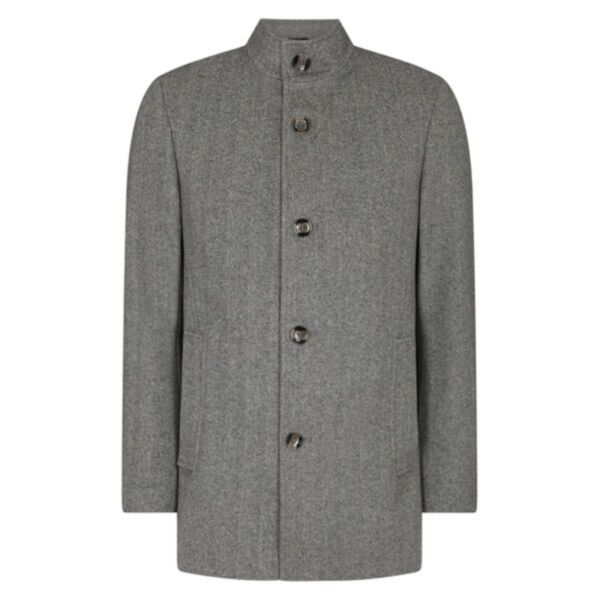 Remus Uomo Jonah Overcoat In Grey