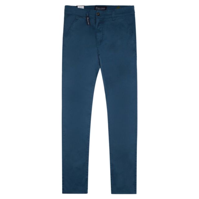 Enzo Slim Stretch Chino In Steel Blue