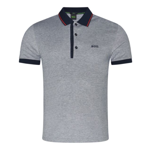 Boss Paule 4 Tipped Polo Dark Blue
