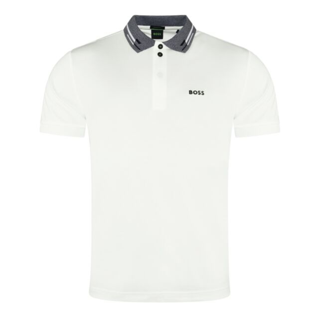 Boss Paddy 1 Tipped Polo White