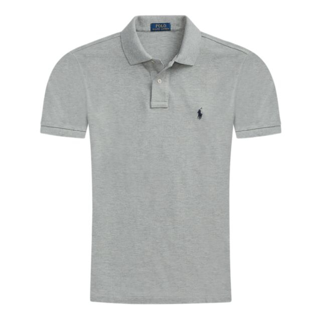 Ralph Lauren Slim Fit Polo Shirt Grey
