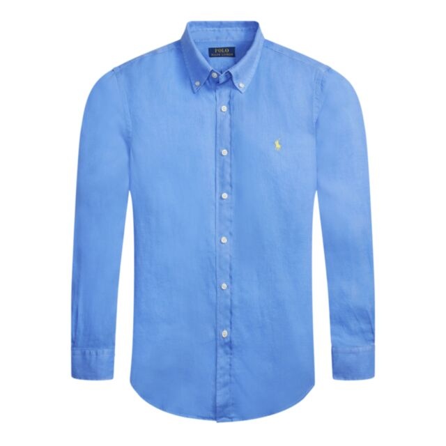 Ralph Lauren Linen LS Sport Shirt Blue