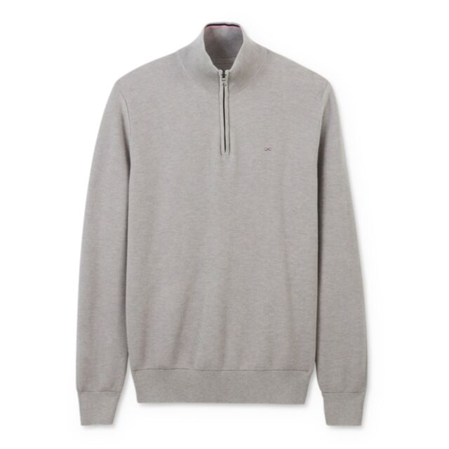 Eden Park Honey Cam Half Zip In Grey